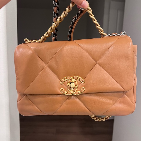 Chanel 19 Caramel Flap Bag- SMALL - Picture 3 of 5